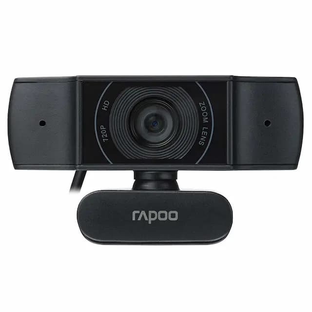 RAPOO C200 | 720p HD USB Webcam | Wide-Angle Lens | Built-in Noise-Reducing Microphone | High-Clarity Imaging | Flexible Adjustable Mount | Universal Plug & Play