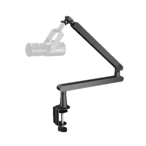 MAONO BA92 Aluminum Microphone Arm | Aluminium Alloy Construction | 360° Rotation & 95° Vertical Adjustment | Integrated Hidden Cable Management | Desk Clamp Mount | Standard 3/8" & 5/8" Thread Support