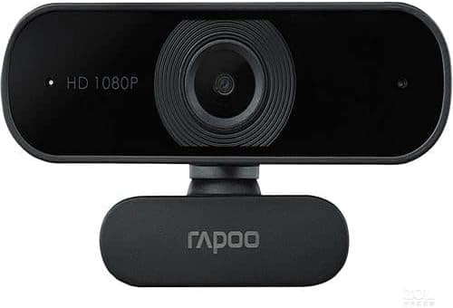 RAPOO C260 | 1080p Full HD USB Webcam | Dual Noise-Canceling Microphones | 95° Ultra-Wide View | 2MP High-Resolution Sensor | Compatible with Zoom/Skype/Teams | for Conferencing & Streaming