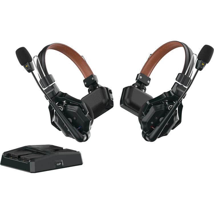 Hollyland Solidcom C1 Pro-2S | Full-Duplex ENC Wireless Intercom System with 2 Headsets | Frequency Response 150Hz–7kHz | Noise-Cancelling Microphone | 700mAh Battery | 10-Hour Headset Runtime