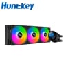 Huntkey GX360R Liquid Cooler | 360mm ARGB AIO CPU Cooler | High-Performance Radiator with RGB Fans | Efficient Cooling for Intel & AMD Platforms | Black & White