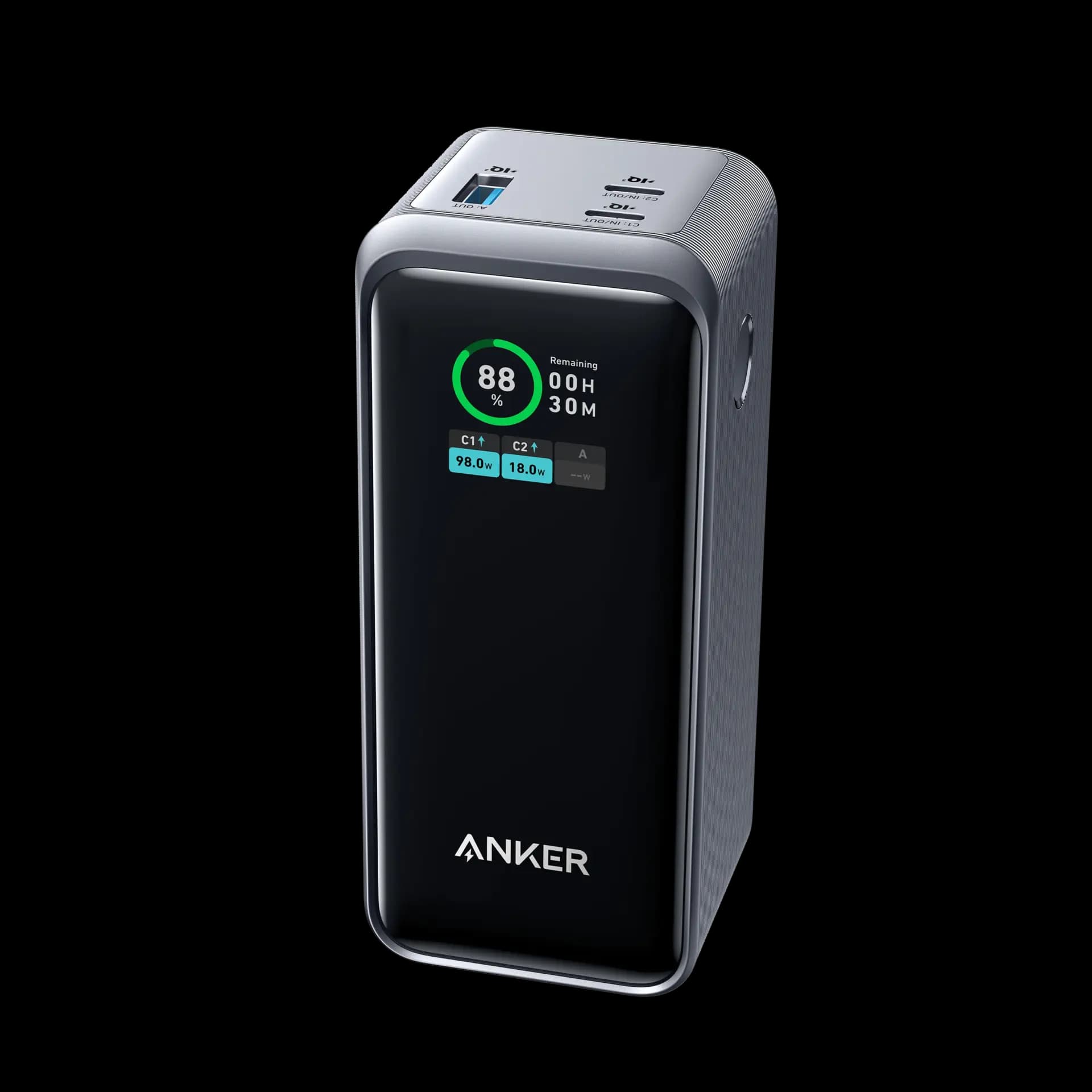 Anker Prime Power Bank | 20,000mAh 200W Portable Laptop Charger | TSA-Approved for Flights | Smart Display | Compatible with iPhone 16/15/14 Series, Samsung, MacBook & More