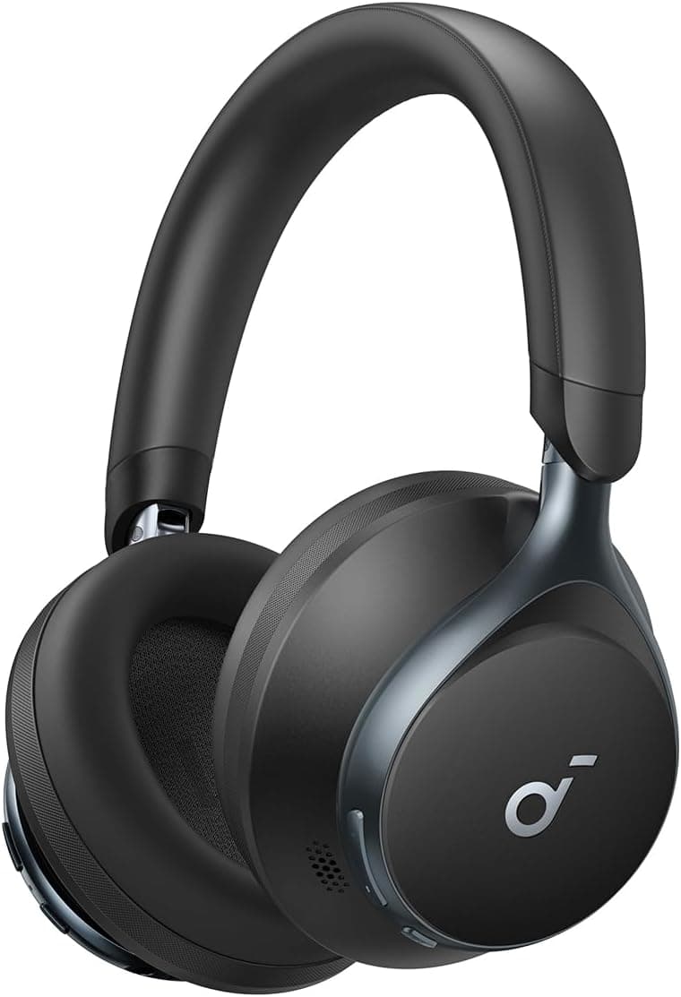 Anker Soundcore Space One Active Noise Cancelling Headphones | 2X Stronger Voice Reduction | 40-Hour ANC Playtime | App Control | LDAC Hi-Res Wireless Audio | Comfortable Fit | Clear Calls | Bluetooth 5.3