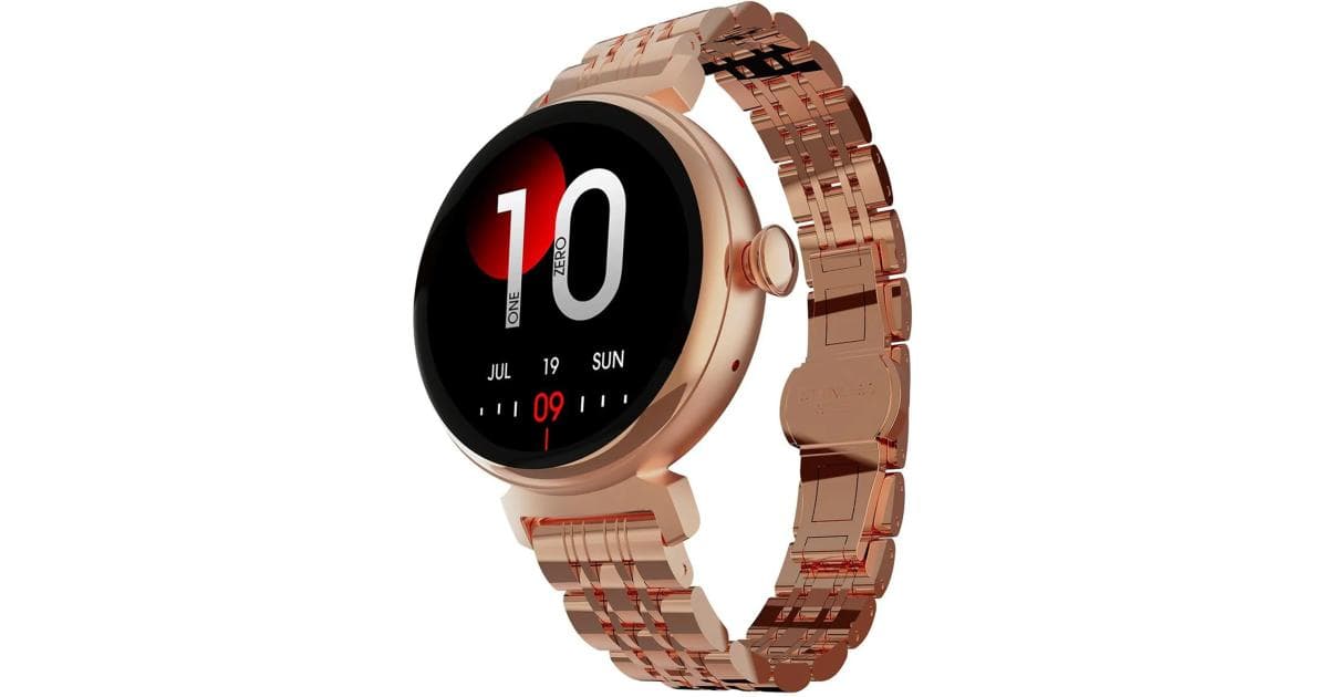 HiFuture Aura Women's Smart Watch | 1.04" AMOLED (340x340) Display | IP68 Water & Dust Resistance | 160mAh Battery