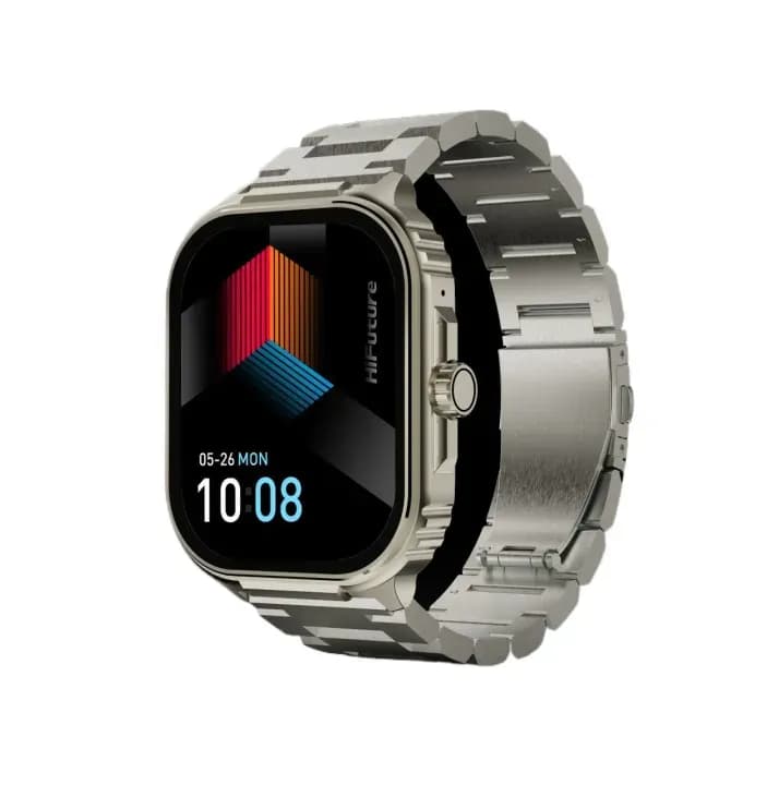 HiFuture Ultra3 PRO | Premium Sport Smart Watch | 2.04" AMOLED Display (368x448) | Bluetooth Calling | IP68 Water Resistant | Stainless Steel Build | 10-Day Battery