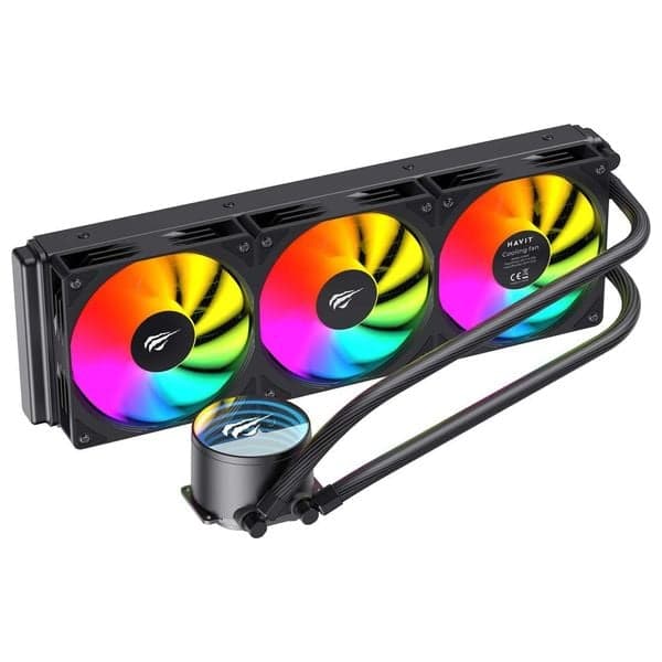 Havit Gamenote F2002 | 360mm CPU Liquid Cooler | RGB Fan | 800-1800 RPM | 2600 RPM Pump | Intel & AMD Compatible | 68.1CFM Airflow | Low-Noise Design (27-30dBA) | Efficient Heat Dissipation