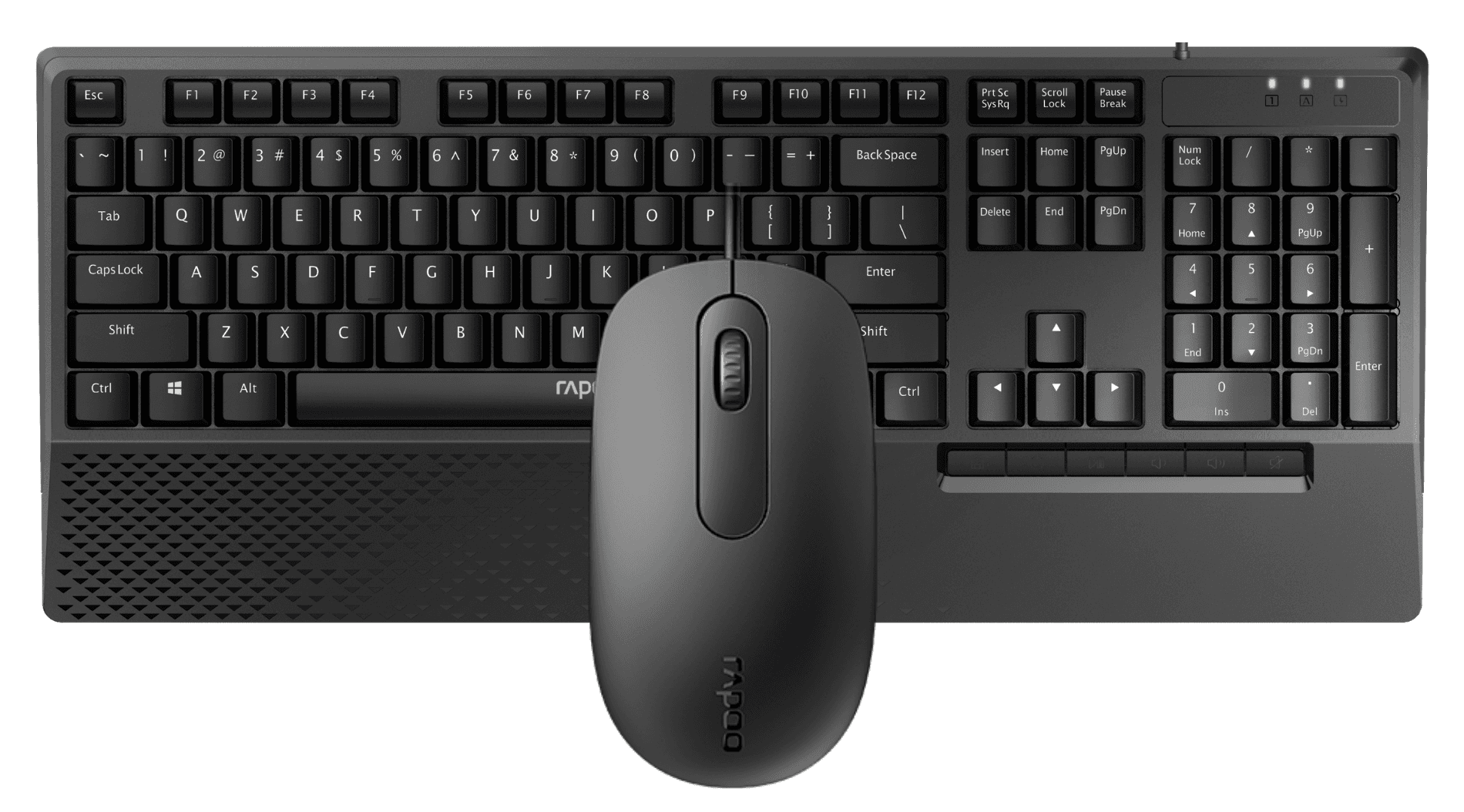 Rapoo NX2000 Wired Desktop Combo | Optical Mouse & Keyboard Set | Reliable Plug-and-Play Connectivity