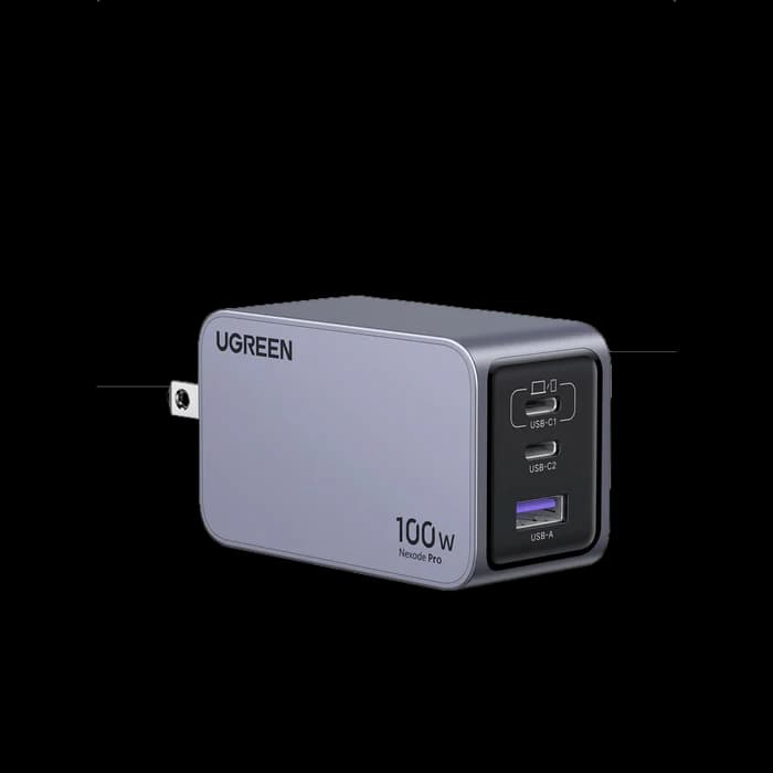 UGREEN Nexode Pro 100W USB-C Charger | 3-Port GaN Compact Fast PPS Wall Charger | Compatible with MacBook Pro/Air, Pixelbook, iPad, iPhone 16/15/14, Galaxy S24/S23, Pixel 9/8, Steam Deck & More