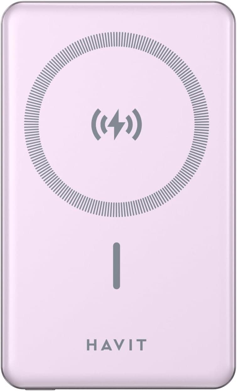 HAVIT PB5219 | 3-in-1 Magnetic Wireless Portable Power Bank | Multi-Device Charging | Compact Design | Fast Wireless Support | Portable Power Solution