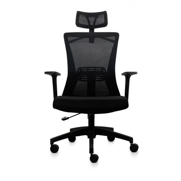 FANTECH OCA258SV2 Office Chair | Breathable Mesh Back | Ergonomic Design | Adjustable 2D Soft Armrests | Adjustable Headrest | Coat Hanger |  Smooth Caster |  Lumbar Support