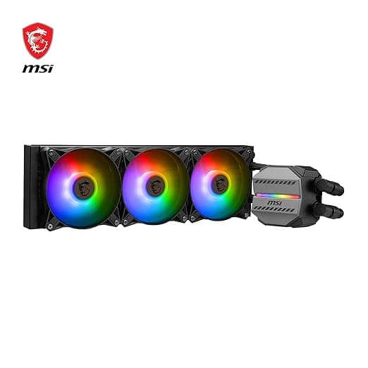 MSI MAG Coreliquid M360 ARGB | 360mm AIO Liquid CPU Cooler with Triple 120mm Fans & Aluminum Radiator | Intel & AMD Compatible