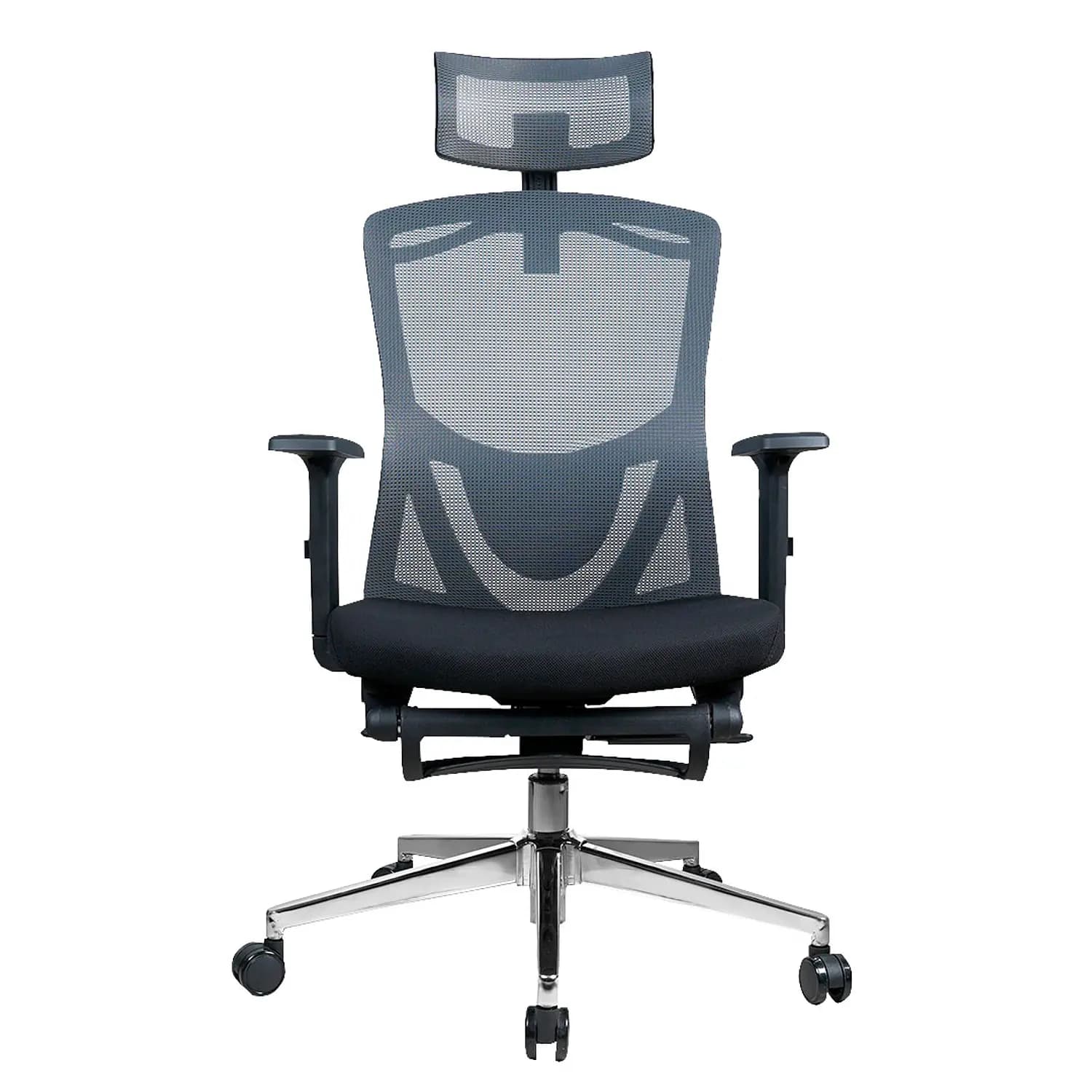 FANTECH OCA259S Ergonomic Office Chair | Flexible Lumbar Support | Retractable Leg Rest | Recline & Lock Mechanism | 2D Soft Adjustable Armrests | Breathable Backrest | Adjustable Head & Neck Rest | Class 4 Piston