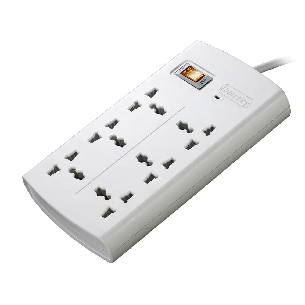 Huntkey SZM604 Power Strip | 6-Port Extension | 2500W Max Load Capacity | Double Break Safety Switch | Durable Flame-Retardant Design | Reliable Surge Protection for Home & Office Use