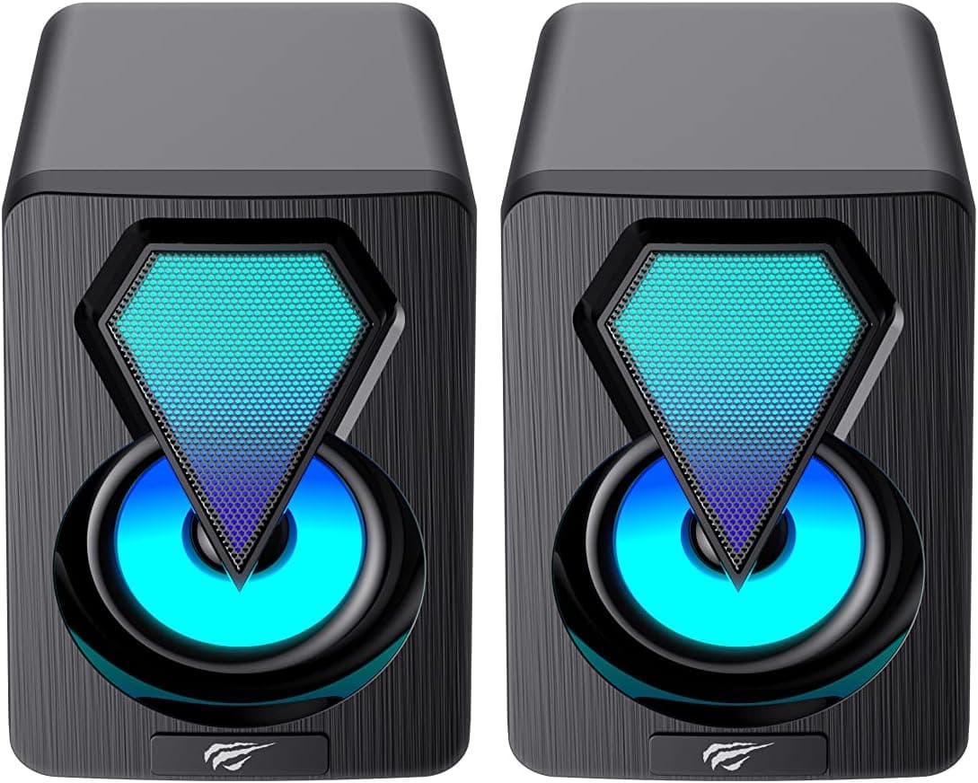 Havit HV-SK210 | Mini RGB USB Gaming Speaker | 2.0 Channel | 6W Total Output (3W x 2) | RGB Lighting | USB Powered | Compact Design | Enhanced Audio for Gaming