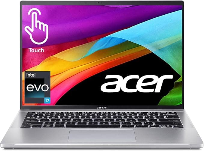 Acer Swift Go 14 | Intel Core i7-1355U 13th Gen EVO | 16GB DDR5 RAM | 512GB NVMe SSD | 14.0" WUXGA (1920x1200) Touch Display | Intel Integrated Graphics | Backlit Keyboard | FingerPrint Reader | Windows 11