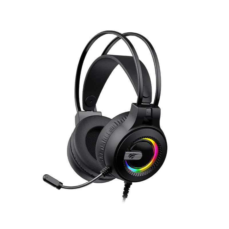 Havit Gamenote H2040D | Dual Connectivity Gaming Headset (3.5mm Jack + USB) | RGB Illumination | Built-in Microphone | Noise Isolation | Over-Ear Comfort Design | Immersive Audio Experience