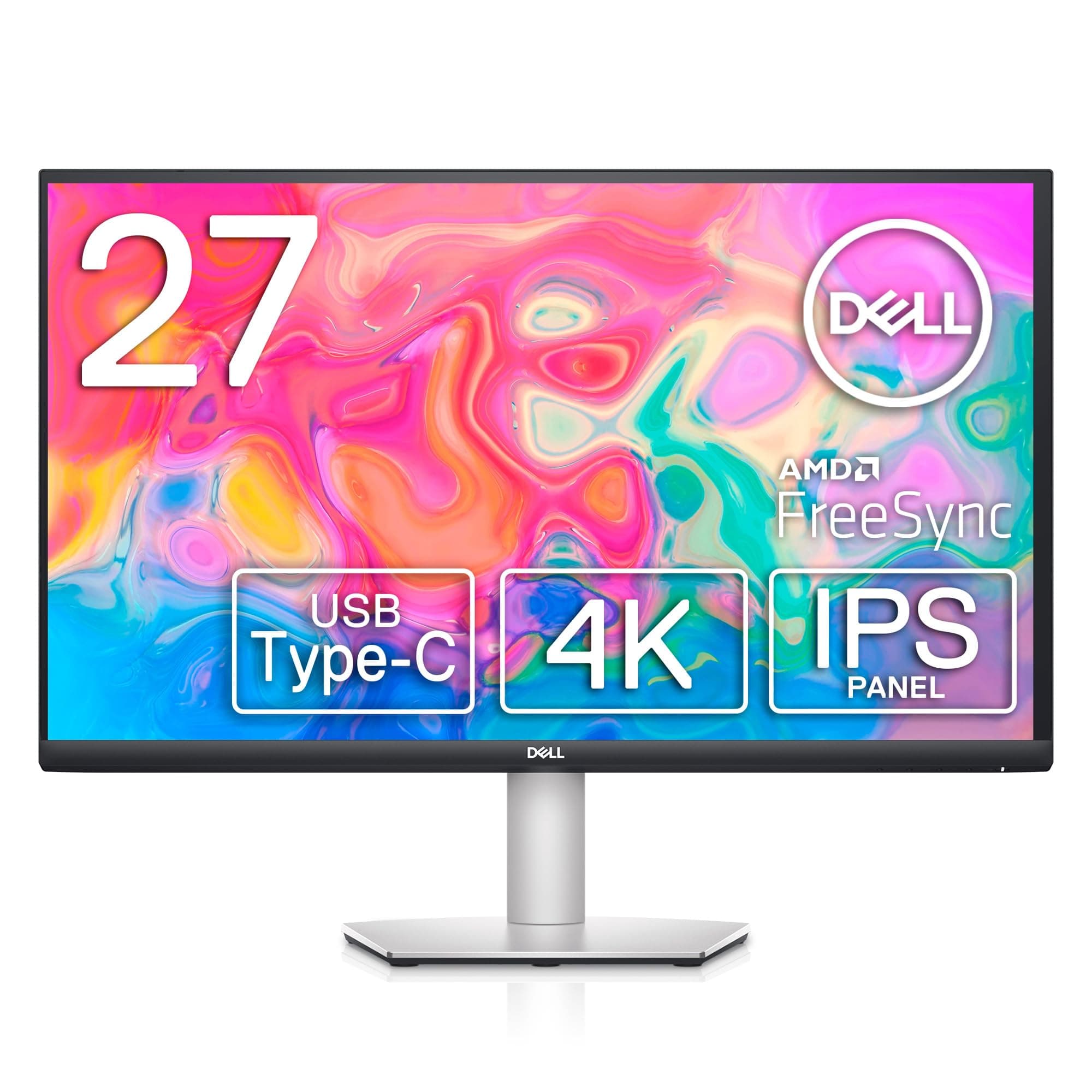 Dell S2722QC 27" 4K UHD USB-C Monitor | 3840 x 2160 Resolution | 60Hz Refresh Rate | 8ms Grey-to-Grey Response Time | Built-in Dual 3W Speakers | 1.07 Billion Colors