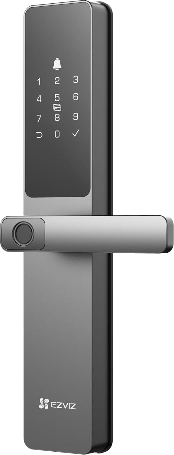 EZVIZ DL05 Smart Door Lock | Multiple Unlock Methods | App Control with Real-Time Alerts | Temporary & Anti-Peeping Codes | Child Safety Lock | Built-In Doorbell | Weatherproof Design