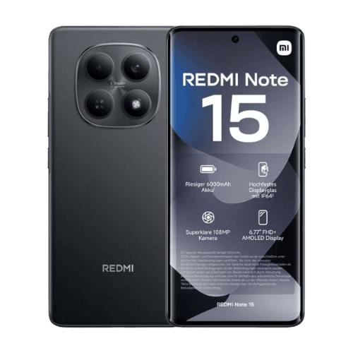 Redmi Note 15 4G | Android 15 | 6.77-inch 2392 × 1080 OLED Display | 6/8GB RAM | 128/256GB Storage | 108MP Rear Camera | 20MP Front Camera | 6000mAh Battery | Fingerprint sensor & Face Unlock