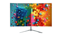 Intex 32-Inch Curved LED Monitor | Full HD (1920×1080) | 16.7 Million Colors for Rich and Vibrant Visuals | 100Hz Refresh Rate | 2 x DisplayPort 1.4 1 x HDMI 2.0 Connectivity