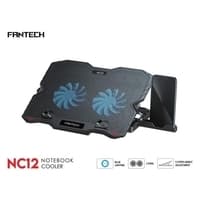 Fantech NC12 | Notebook Cooler & Laptop Stand | ABS + Metal Mesh Build | 15.6" Compatibility | Dual 125mm Fans | 1200 RPM Speed | 2x USB 2.0 Ports