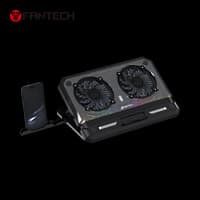 Fantech NC21 | Laptop Cooling Pad | 900-1200 RPM Adjustable Fan Speed | 8-Step Height Adjustment | RGB Lighting with 10 Modes | Enhanced Heat Dissipation Design