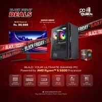 Gaming PC Build | AMD Ryzen 5 5500 Processor | A520M Motherboard | 16GB DDR4 RAM | 512GB NVMe SSD | 750W Power Supply | Ant ICE Air Cooler | RGB Gaming Case with Dahua 180Hz 24-inch Gaming Monitor