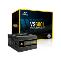 Ant Esports VS600L – 600W Non-Modular Gaming PSU | High Efficiency with 120mm Silent Fan & PCIe Support