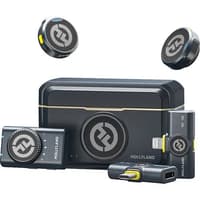 Hollyland Lark M2 Duo | 2-Person Wireless Microphone System | 48kHz Audio Quality | Up to 1000ft (300m) Range | 40-Hour Total Battery Life | Environmental Noise Cancellation (ENC)