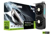 ZOTAC Gaming GeForce RTX 4070 Super Twin Edge OC 12GB GDDR6X, 192-bit, 21 Gbps, PCIe 4.0, DLSS 3, IceStorm 2.0 cooling, Spectra RGB lighting.