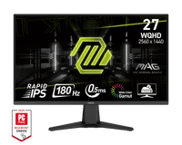 MSI MAG 275QF 27" WQHD Gaming Monitor 2560 x 1440 | 180Hz Refresh Rate | Rapid IPS Panel | 101% sRGB Color Gamut | 1 Year Warranty
