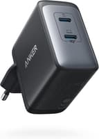 Anker PowerPort III 65W Charger | Dual USB-C Ports Compact Power Adapter | Fast Charging Compatible with MacBook Pro/Air, iPad Pro, Galaxy S20/S10, Dell XPS 13, Note 20/10+, iPhone 15 and More