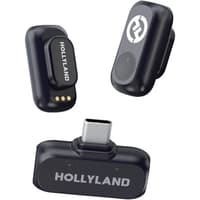 Hollyland Lark A1 Mini Duo | 2-Person Wireless Microphone System | 48kHz Audio Quality | Up to 150m Range | 8-Hour Transmitter Battery Life | Intelligent DSP Noise Reduction | Real-Time Monitoring, Auto-Pairing & Touch Control
