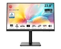 MSI Modern MD2412PW 24" FHD IPS Monitor (1920 x 1080 | 100Hz Refresh Rate | 114% sRGB | HDMI 1.4 & Type-C | Pivot & Height Adjustable Stand | Dual 3W Speakers | 8-bit Color | 1-Year Warranty)