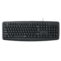 Rapoo NK2600 Wired Keyboard | Spill-Resistant Design | Durable Laser-Carved Keycaps | Multimedia Hotkeys