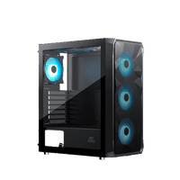 Ant Esports ICE-112 Mid-Tower Gaming Cabinet – Black | Supports ATX, Micro-ATX, ITX | Pre-Installed 3×120mm Front Fans & 1×120mm Rear Fan | Optimized Airflow Design