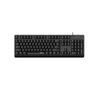 Rapoo NK1900 Wired USB Keyboard | Spill-Resistant | UV-Coated Keys | One-Touch Multimedia Controls | For Laptop, PC & USB Devices | Black