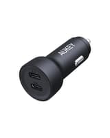 AUKEY CC-Y23 | 65W Dual Port Car Charger | Alloy Casing | Ultra Compact Design | Safe & Reliable Fast Charging | Universal Device Compatibility | Lightweight & Durable