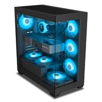 Ant Esports Crystal X7 ATX Mid-Tower Gaming Cabinet – Black&White | Supports ATX/M-ATX/ITX | Tempered Glass Panel | USB Type-C Front I/O