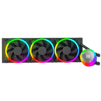 Ant Esports ICE Chroma 360 ARGB – 360mm AIO Liquid Cooler (White&Black) | Supports AM5 & LGA1851 | ARGB Lighting | High-Performance Cooling