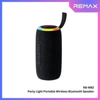 REMAX RB-M82 Party Light | Wireless Bluetooth Portable Speaker | 14W Output | Bluetooth 5.0 | 10M Range | 1600mAh Battery | Dual 7W Drivers | 3H Charging | Plastic+Fabric Build | Dynamic Lighting & Call Support