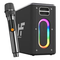 HiFuture MusicBox | Portable Karaoke Speaker | 100W Output | Dual Wireless Microphones | 12000mAh Battery (Power Bank Function) | RGB Lighting | TWS Pairing | Bluetooth 5.3 | All-in-One Entertainment System