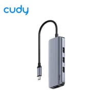 Cudy UH606 Type-C 6-in-1 Hub | 4K@60Hz HDMI | Gigabit Ethernet | 3x USB-A 3.2 | USB-C PD Input & USB-C Data Port | USB-C 3.2 Gen 1 Interface | Aluminum Alloy + ABS Material
