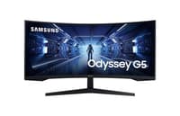 Samsung Odyssey G5 Ultra 34" Curved Gaming Monitor | WQHD 3440x1440 | 165Hz | 1ms Response | 1000R Curve | HDR10 | AMD FreeSync Premium