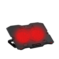 Ant Esports NC150 – Ultra Slim Laptop Cooling Pad with Dual 125mm Red LED Fans | 5-Level Adjustable Stand, Phone Holder & Dual USB Ports | Supports 10–15.6" Laptops
