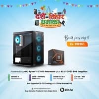 Gaming PC Build | AMD Ryzen 5 7600 Processor | RTX 3050(6GB) Graphics Card | B650M-H Motherboard | 16GB DDR5 RAM | 512GB Gen 4.0 SSD | Ant ICE 400 CPU Cooler | Ant Esports ICE 112 Casing | 750w Bronze PSU