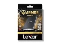 Lexar ARMOR 700 Portable SSD | USB Type-C Interface | Up to 2000MB/s Read & Write Speed | IP66 Dust & Water Resistance | 3-Meter Drop Protection | Sleek and Slimline Design